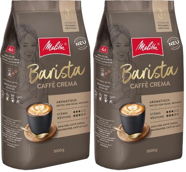 Кава в зернах Melitta Barista Caffè Crema, середній обсмал (3/5), 1 кг (набір 2 шт)