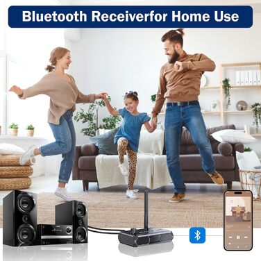 Bluetooth адаптер Cuteefun 5.3 з регулятором гучності, LED дисплеєм та низькою затримкою. Підтримка оптичного, RCA, AUX 3.5mm. Для аудіопристроїв