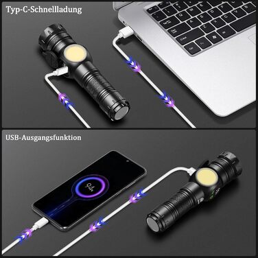 Ліхтар LED акумуляторний 100000 люменів з магнітом, потужний, з акумулятором 5000mAh, LCD-індикатор заряду, 9 режимів, Zoom, для кемпінгу, туризму, активного відпочинку, надзвичайних ситуацій