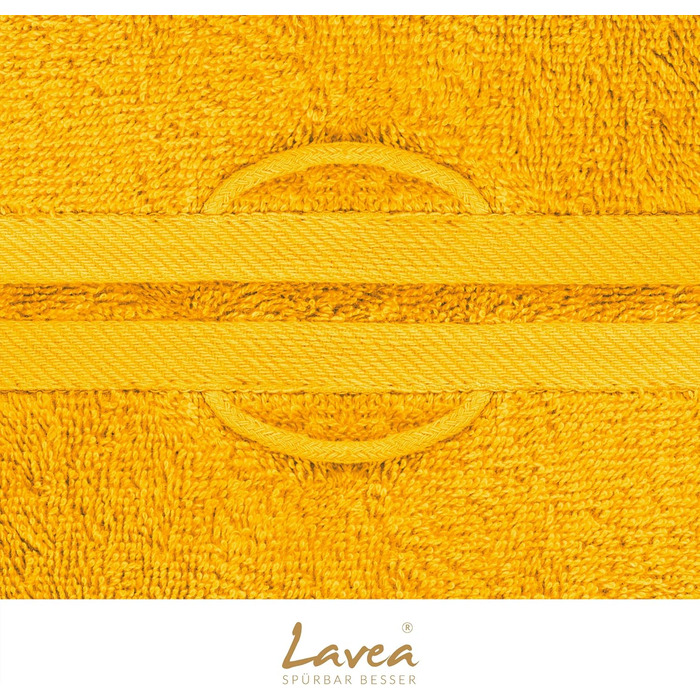 Набір рушників Lavea Elena: 10 рушників (рапсовий жовтий) – 100% бавовна, м'які, швидковисихаючі, Oeko-Tex