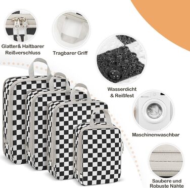 Набори для організації багажу VnioLife: 8 шт. Компресійні куби для подорожей, сумки-органайзери для валізи, рюкзака (Блакитний)