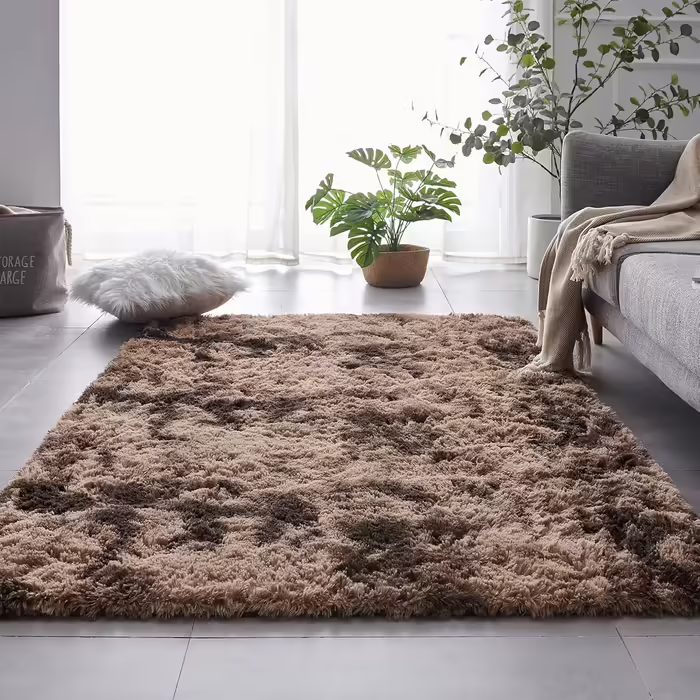 ROHATIM High-Pile Carpet Living Room Super Soft Shaggy Rug Fluffy, Soft Area Rug Bedroom Carpets Super Soft Fluffy Kids Rug (Blue, 80 x 150 cm) Blue 80 x 150 cm