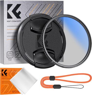 Поляризаційний фільтр K&F Concept Nano CPL 40.5mm з кришкою об'єктива, серветкою для чищення та захисним фільтром з 18-шаровим нанопокриттям