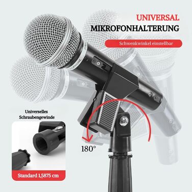 Мікрофонний стійка Pyle – універсальний трипод з регулюванням висоти 85-153 см