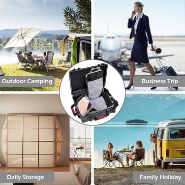 Органайзери для валізи Packing Cubes, набір 3 шт. (74 л) - Чорний