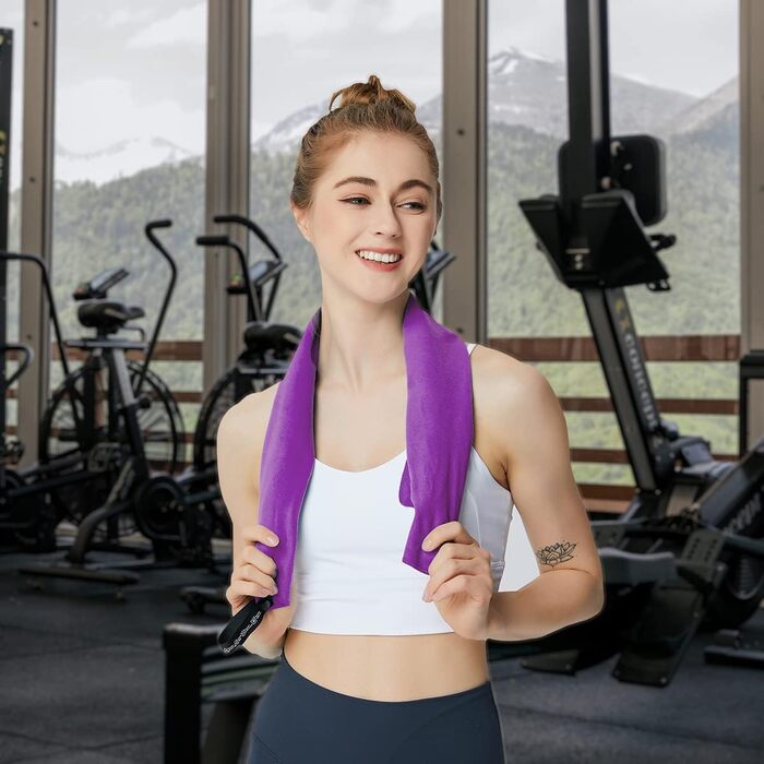 Рушники з мікрофібри для пляжу, сауни, фітнесу, йоги (2 шт. 180x80см + 80x40см)