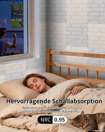 Акустичні панелі самоклеючі для звукоізоляції стін, 30x30x0.9 см, набір 8 шт, чорні — для студії звукозапису, геймерської кімнати та офісу