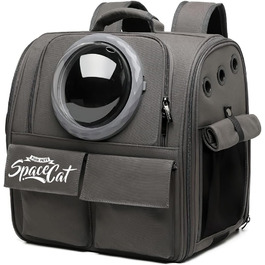 Рюкзак-переноска для кота Galatée, рюкзак для тварин, рюкзак-кокони, рюкзак-капсула з вентиляцією, рюкзак для собак та маленьких собак (сірий)