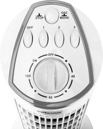 Турбо-вентилятор Tristar VE-5864: 3 швидкості, таймер, кут розхитування 80°, білий