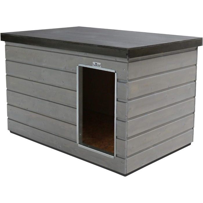 Будка для собак Sauerland, графіт/платиновий, середня, ізольована, товстостінна