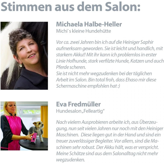 Бездротовий професійний перукарський ножик HEINIGER Saphir, блакитний