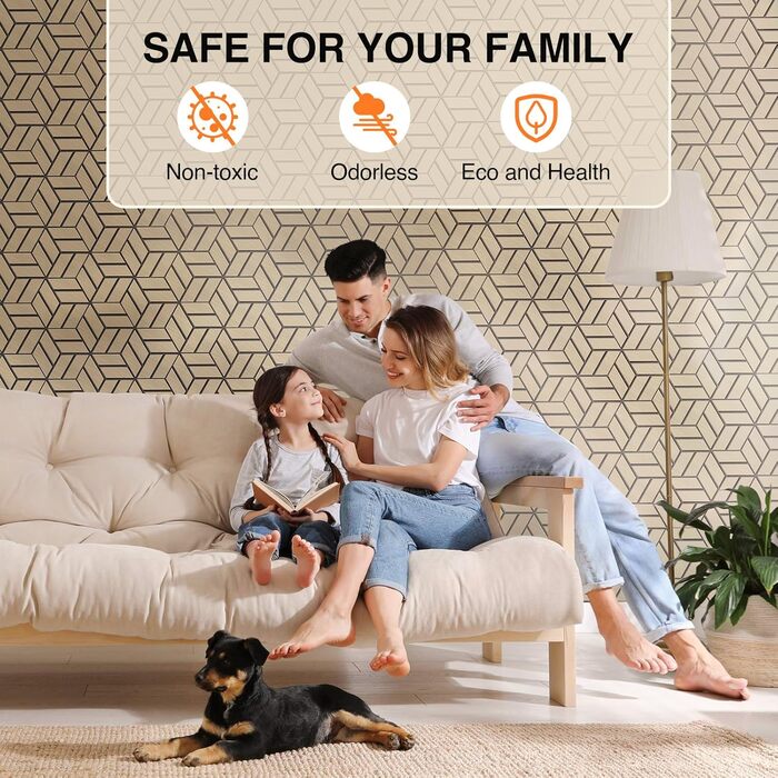 Акустичні 3D панелі JAMELO з натурального шпона дуба, самоклеючі гексагональні стінові панелі для декору стін та стелі, 30x15x1.2 см, 10 шт., натуральний колір