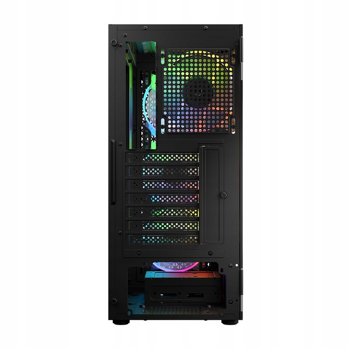 Ігровий комп'ютерний корпус Logic Aramis ARGB MIDI, чорний, 4 вентилятори