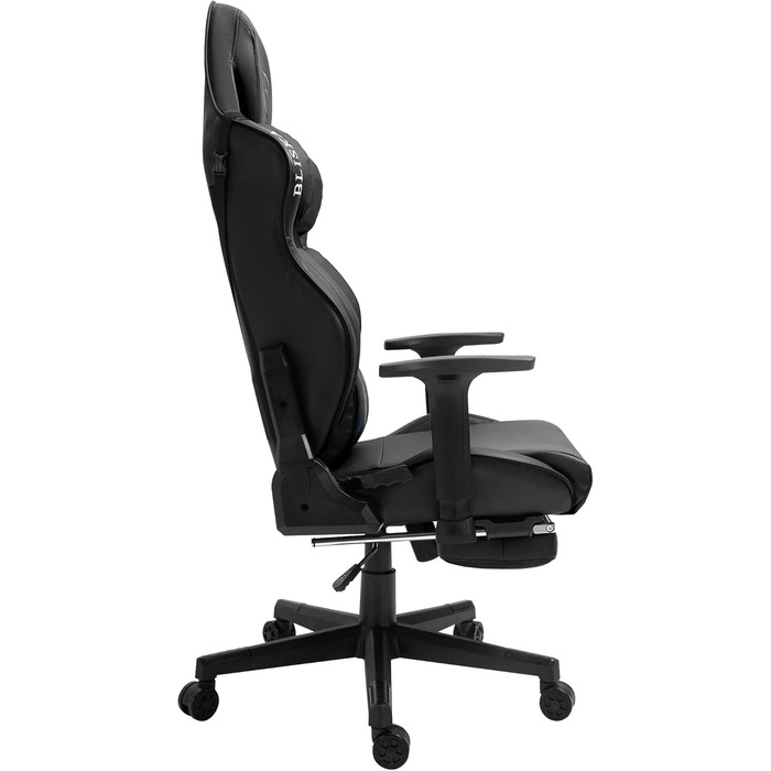 TRISENS Gaming Chair Racing Style Chair with Sports Seat and Ergonomic 4D Armrests, Color: Black