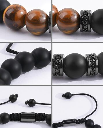 Браслет на руку VGWON для чоловіків з перлами – подарунок на день народження, Різдво, для хлопчика 11-16 років, друзів, чоловіка, батька. Модель UVG-BM106S