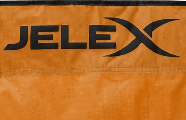 Кемпінговий стул JELEX Expedition зі спинкою, підлокітниками та тримачем для напоїв, простий механізм складання. Олив'яний, стійкий до бруду та води.