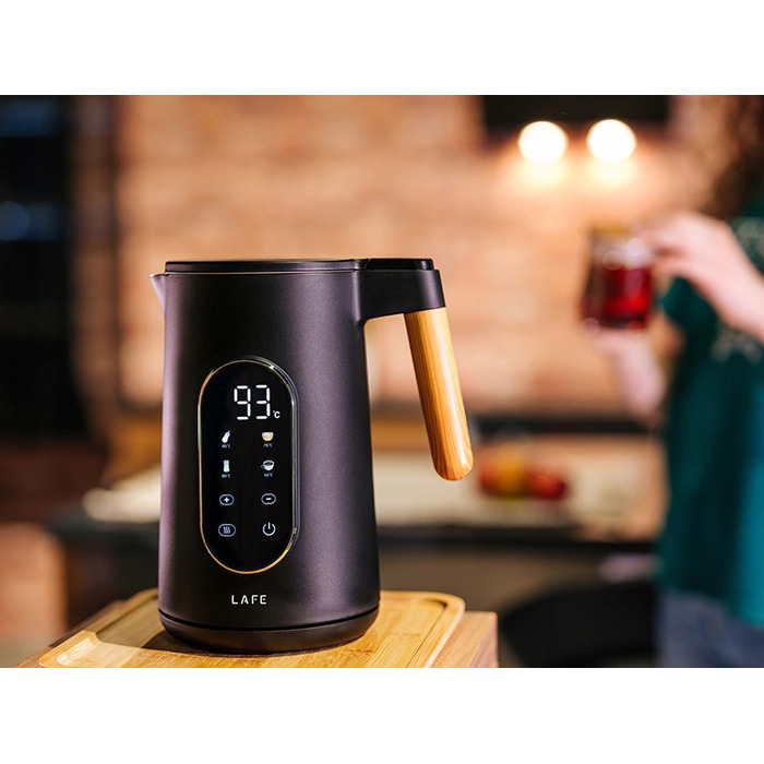 Електричний чайник Lafe KettleX Pro, 2200 Вт, 1,7 л, чорний