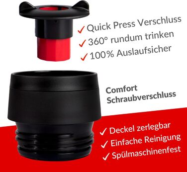 Термокружка Emsa з гравіюванням | Аквамарин | 360 мл | Термокружка для подорожей з індивідуальним дизайном | 360° клапан, зручний гвинтковий закриття | Можна мити в посудомийній машині | Зберігає тепло до 4 годин та холод до 8 годин | Кружка для кави на в