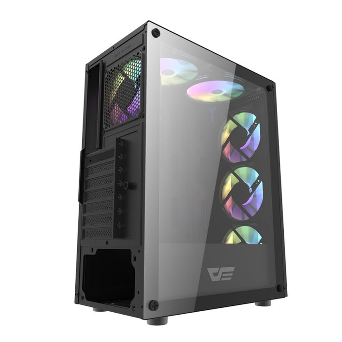 Корпус для комп'ютера Darkflash DK151 ARGB Midi Tower ATX, чорний, з вікном