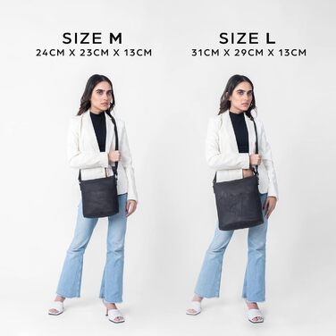 Сумка жіноча EABAGS шкіряна через плече преміум-класу для роботи, університету, школи, відпочинку - коричнева (M)