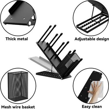 Ovicar Cup and Lid Holder – Adjustable Coffee Cup Holder, Organizer, 4 Compartments, Disposable Cup Dispenser with Coffee Capsule Straws, Storage Basket for Coffee Station, Bar, Countertop