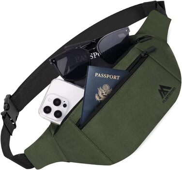 Поясна сумка Flintronic для чоловіків та жінок, стильна, для спорту, відпочинку та міста, зелена