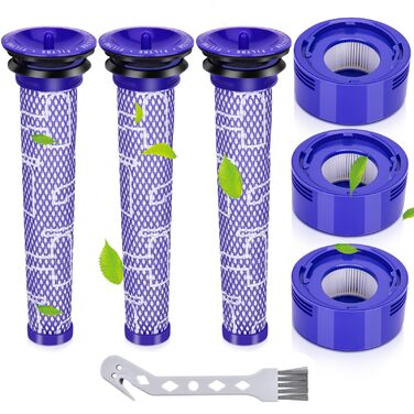 Фільтр для пилососа Dyson (3 шт.) V15 SV14 SV17 SV22 Detect Animal Absolute Extra Pro Torque Drive - #970013-02 (V7V8)