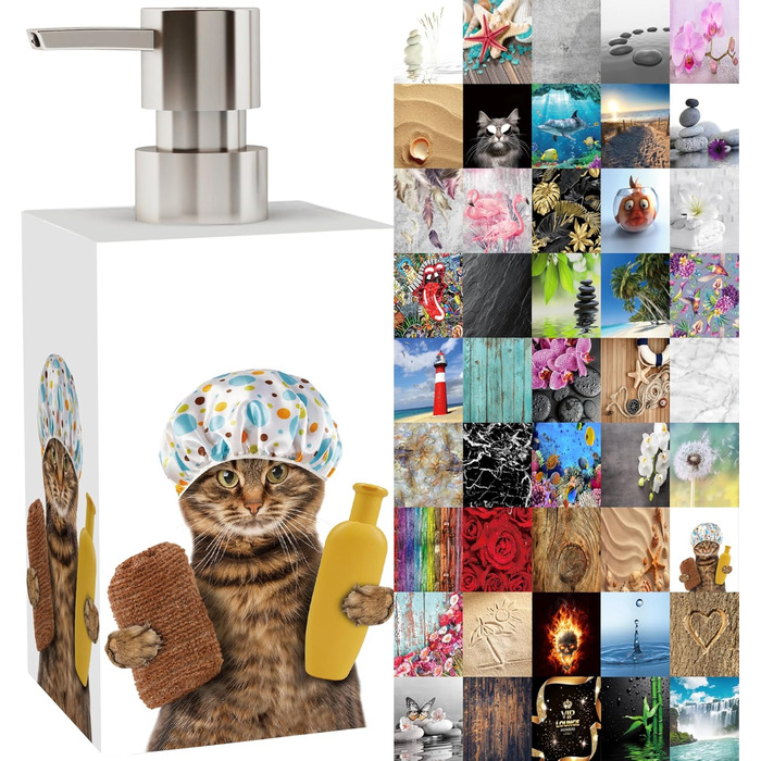 Дозатор для мила | Стильний дозатор для мила в ванну кімнату | Сучасний дизайн | Декоративний елемент для ванної кімнати (Shower Cat)