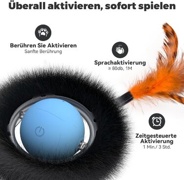 Іграшка для котів, інтерактивна куля з лабіринтом, автоматична мишка з пір'ям, мисливська іграшка, подарунок для кота