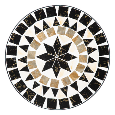 Підставка для рослин Outsunny складна кругла Ø36x67cm з каменю мозаїки для балкона, саду, всередині та зовні, багатокольорова