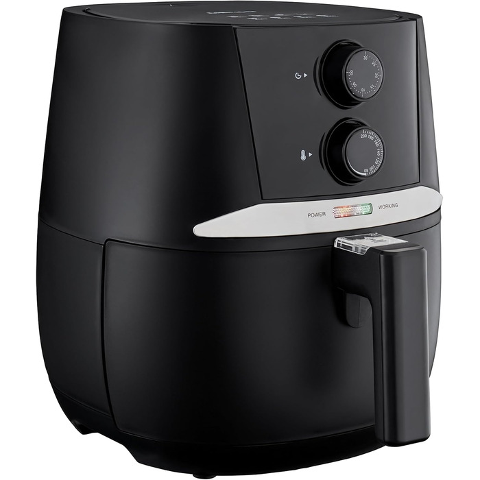 Аерофритюрниця MEDION E10 S, 1500 Вт, 2,8 л, цифрове управління, чорна