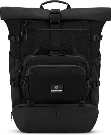 Гермопоясна сумка Johnny Urban Travis - велика, водонепроникна, для подорожей та активного відпочинку (бежева/чорна)