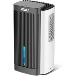 Електричний осушувач повітря KNKA, 1.1 л, тихий (28dB), для дому, ванної кімнати, підвалу, з автовимкненням та нічним режимом, кольорове підсвічування (білий), чорно-білий