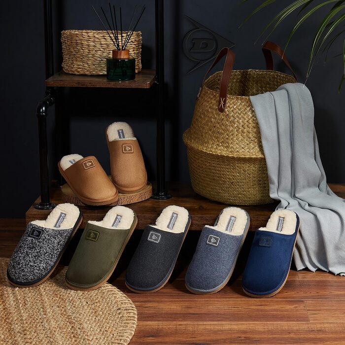 Чоловічі халапи Дуплон з антиковзкою підошвою та плюшевою підкладкою, 42 EU