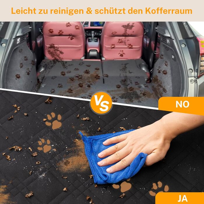 Захист для багажника автомобіля Toozey для собак: стежка, міцна, з бічним захистом та захистом краю вантажного відсіку | Водонепроникний килимок для собак в авто з міцною поверхнею | Захищає від подряпин та шерсті (208 * 138 см)