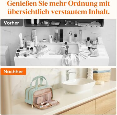 Валіза-органайзер для подорожей Lifewit 5L, водонепроникний, з відділенням для мокрого одягу, для косметики та туалетних аксесуарів (М'ятний, ML)