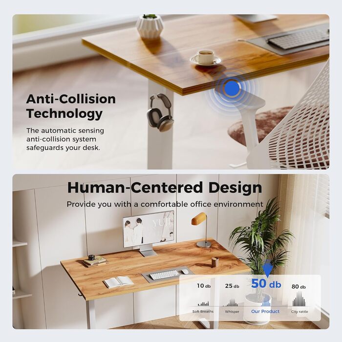 Регульований стіл Agilestic: електричний, з пам'яттю, ергономічний, для роботи, білий