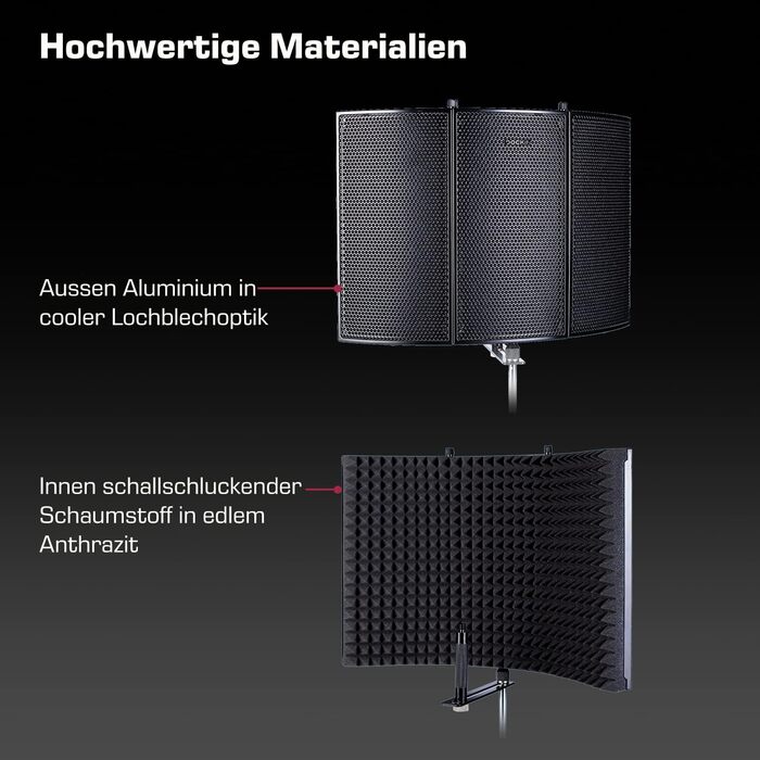 DOCKIN® MP2000: USB мікрофон-конденсатор для ПК, геймінгу, подкастів та стрімінгу. З міцним штативом, Pop-фільтр та Windscreen. Преміум якість звуку.