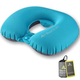 Надувна подушка для шиї HIKENTURE, Ultralight Travel Pillow – зручна подушка для подорожей, літака, авто, поїзда (Турквіс)
