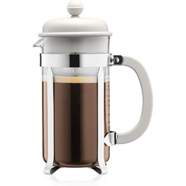 Bodum CAFFETTIERA Coffee Maker (French Press System, Permanent Stainless Steel Filter, 1.0 liters) Cream, Creme 8 Cup Cream