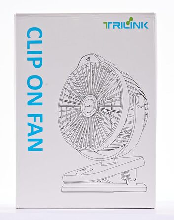 8000mAh Mini USB Clip Ventilator Battery, 13cm Small Table Fan with Remote Control, 5-Speed, LED Display, 360° Rotation, Rechargeable Battery Portable Table Fan for Home, Office, Camping, Stroller