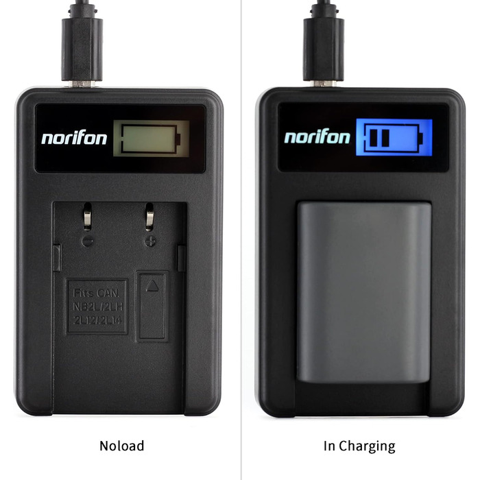 Зарядний пристрій NB-2L LCD USB для Canon EOS 350D, 400D та серії PowerShot, Optura, ZR, MV