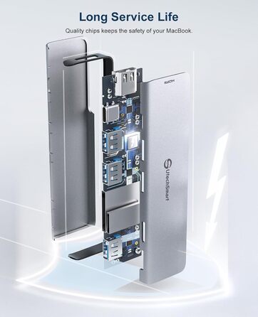 Док-станція USB C для MacBook та Windows, 3 монітори, Ethernet, 2 HDMI, VGA, PD3.0, SD/TF, 4 USB порти (UCN3317)