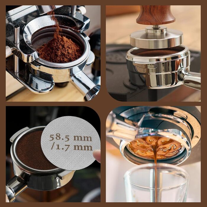 Портфільтр 51 мм сумісний з DeLonghi Dedica, La Specialista EC9335M/EC9155M/EC9355M/EC9665M, бездонний портфільтр з нержавіючої сталі, сито для еспресо, фільтр-корзина