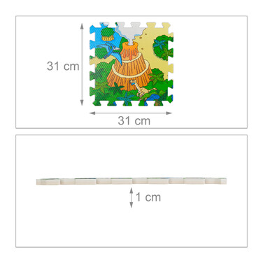 Relaxdays Dinosaur Puzzle Mat