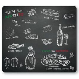 Універсальна підставка для нарізки скла та продуктів KESPER Granit, 56 x 50 см, сіра/червона/біла/зелена, арт. 3659013