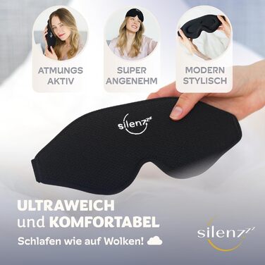 Преміум маска для сну 3D - комфортна пов'язка на очі для жінок та чоловіків - повна темрява, преміум якість, рожевий колір, 1 шт.