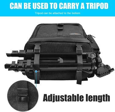 Сумка-рюкзак для камери Cwatcun: професійна, водонепроникна, для Canon, Nikon, Sony, Pentax, з відділенням для ноутбука 15.6