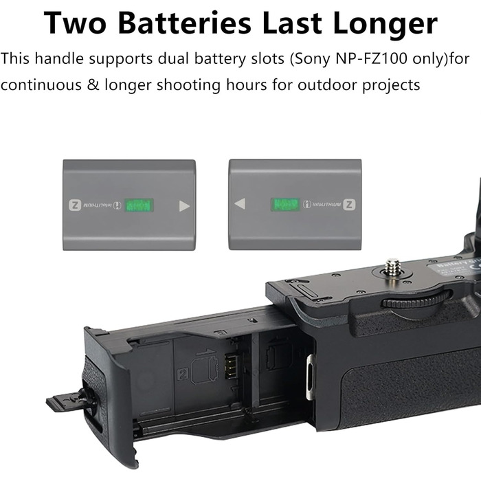 Надійний вертикальний хват (Battery Grip) VG-C4EM для камер Sony A7R V, A7R IV, A9 II, A7 IV, A7S III, A1. Замінник оригінального вертикального хвата Sony, сумісний з акумулятором NP-FZ100.