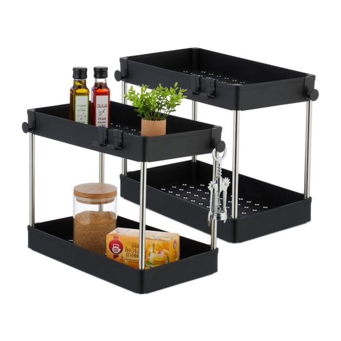 Relaxdays Under Sink Shelf Set of 2